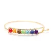 Yoga Chakra Bracelet Argent Or Pierre Naturelle Bracelets Perles Reiki Spirituel Bouddha Bijoux pour Femmes Enfants Cadeau