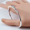 Dorapang Fine Jewelry 925 Sterling Silver Bangle With Women Wedding Party Clear CZ Fashion Bow Tie Bracelet Diamond Fit Love 8014426422