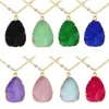 Hot sale New irregular spaghetti gold clavicle chain bohemian imitation pendant necklace WFN108 (with chain) mix order 20 pieces a lot