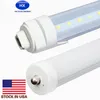 In Stock 8ft 2.4m 45w t8 LED tube light with FA8 R17D caps in clear frosted cover 3000-6500k