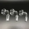 Partihandel 4mm tjock kvarts Banger Nail Female Man 14mm 18mm 90 grader Domesess Quartz Nails för oljeplattor Glas Bongs