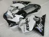 Gratis anpassad injektionsfeoking kit för Honda CBR600 F4 1999 2000 Vit Svarta Body Repairings Fairings Set CBR600F4 99 00
