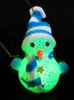 Moda Gorący Kolor Zmiana LED Snowman Boże Narodzenie Dekoruj Nastrój Lampa Night Light Xmas Drzewo Wiszące Ornament