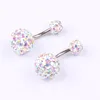 CF111 whole 30pcslot mix 10 color body jewelry shamballa freido disco ball navel ring belly bar piercing5195336