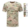 Tactique Tir T Shirt Bataille Robe Uniforme BDU Armée Combat Vêtements Coton Camouflage En Plein Air Woodland Chasse T-Shirt NO05-104