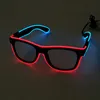 Led Party Lighting Glasses Fashion El Two-Color Glowing Glasses Xmas Birthday Halloween Neon Party Bar Costume Decor Supplies WX-G13