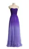 2021 Ombre Bruidsmeisjes Jurken Lange Prom Jurken Vloerlengte Plus Size Formele Avond Party Draagtoga BM010