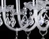 Lampy Continental Crystal Light Chandelier Silver Silving-Sypialnia Atmosfera Szklana Minimalistyczny Lampa Penthouse