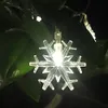 Stringhe LED 2M 20 LED Fiocco di neve Stringa di lucine alimentate a batteria Bianco Natale Decorazione per feste natalizie Lampada stellata per vacanze