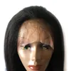 Kinky straight full lace human hair wig glueless 360 frontal wigs for black women 130 density natural color5941028