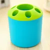 Creative candy-colored porous toothpaste, toothbrush holder Desktop Multifunction pen holder Shelves