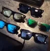 Прохладный Мужчины Vintage квадратные черные очки солнцезащитные очки Мода очки Occhiali да подошву с коробкой