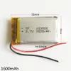 Model 103050 3.7V 1600mAh Li-Po oplaadbare batterij Lithium Polymeercel voor MP3 DVD Pad Mobiele Telefoon GPS Power Bank Camera E-books Recorder