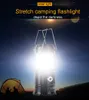 SH-5800T Portable LED-ficklampa Solar Camping Lantern 6LEDS Uppladdningsbart Nödlampa Tältljus Fällbar för utomhusbelysning