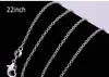 100pcs lot 925 Sterling Silver Rolo O Chain Necklaces Jewelry 1mm 16'' -- 24'' 9252631