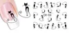 ネイルビューティーサロンDIYデザイン漫画猫の水の移動ネイルアートステッカーネイルは飾られています