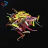 200pcs 4cm 0 3g Bass Fishing Worms 10 ألوان السيليكون البلاستيكي الصيد سحر مطاط الطعم الاصطناعي في خطاف رأس الرقصة Use267L