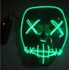 Nowa LED Halloween Ghost Maski Maski oczyszczający Rok wyborczy Maska El Drut Świecące Maska Neon 3 Modele Miga Party Scorey Horror Terror Czaszka Maska