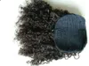 Charming women black curly ponytail hairstyle , color 1b Brazilian real Hair curly Hair drawstring Human Hair Pony tails