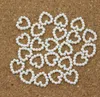 Yeni Tasarım Beyaz Inci Boncuk Şekilli Kalp DIY Firkete Aksesuarları Inci Telefon Düğün Cardmaking Craft 11mm * 11mm 2016 SıCAK