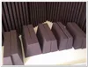 Zwarte kleur met brandvrij geluidsbestendig akoestisch schuimstudio schuim akoestische absorbers voor opname studio muziekkamers 4 stks maat 120 * 30 * 7.5cm