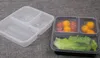 Tek kullanımlık Mikrodalga Gıda Depolama Güvenli 3 bölümler Yemek Hazırlama Kapları W / Dudak Öğle Yemeği Kutusu Çocuklar Gıda Konteyner Sofra