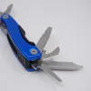 Bärbar multifunktionsvikning Plier Tactical Steel Twiers Multi-Purpose Combined Knives Outdoor EDC Tools Blue Färg Partihandel