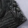 100% cuir véritable col montant JIANAN vestes en cuir en plein air SKULLS moto veste en cuir véritable avec fermeture à glissière ykk