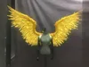 Costumized alas de plumas increíble gris Devil para el tiro de Cosplay de la fotografía juego pantalla del juego apoyos EMS libera el envío