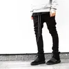 Hurtownie- Streetwear Harem Spodnie Mężczyźni Narysuj Stringi Elastyczne Talii Hip Hop Spodnie Nogi Otwarcie Zipper Male Spodnie Spodnie