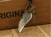 Hommes Vintage ange plume aigle aile croix cuir chaîne collier pendentif cadeau G540