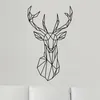 51X86cm 2016 New Design Geometric Deer Head Wall Sticker Geometry Animal Series Decals 3D Vinyl Wall Art Custom Home Decor2307415