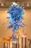 Lamps Museum Art Decoration Hanging LED Chandeliers Elegant Colorful 100% Hand Blown Murano Stained Glass Large Chandelier
