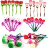 3D Gül Çiçek Şekli Makyaj Fırçalar Seti Kozmetik Araçları 6 Adet Yumuşak Gül Çiçek Makyaj Fırça Yüz Pudra Göz Farı Mermaid Fırçalar