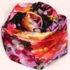 9STYLES Lavande Rouge Noir Lys Fleur Foulards Femmes Mode Satin Peinture À L'huile Long Wrap Châle Plage Foulard En Soie 160X50cm S82-s90