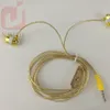 Factory Deal Scintillating Universal Golden Sliver Rosa In-Ear Earphones Earcup Headset Crystal Line 3 Färg med MIC 1000PS / Lot