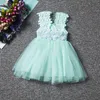 Summer Girls Dress Baby Koronki Kwiat Fancy Spódnice Dzieci Mesh Tutu Spódnica Dzieci Piękne sukienki 6 Kolory do wyboru