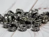Letnie Lodziały 50 Sztuk Pistolet Black Metal Z Clear Crystal Rondelle Koraliki Rhinestone Ustalenia Odkrywki do tworzenia biżuterii w 6mm