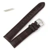 Whole-Essential Noir Marron Haute Qualité Doux Sweatband PU Bracelet En Cuir Boucle En Acier Montres Bande Largeur18mm 20mm 22mm2476