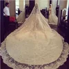 Véus de noiva de cristal com aplicação completa de luxo Renda Catedral Comprimento 3M Longo Marfim Lantejoulas Véu de casamento com pente livre