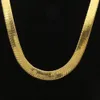 جودة عالية النحاس مسطحة الأفعى سلاسل الرجال نساء الهيب هوب الذهب مطلي قصير الترقوة سلسلة سلسلة قلادة المجوهرات 300B