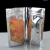 400pcs Mylar 식품 커피 저장을위한 알루미늄 호일 지우기 패키지 팩 가방 Resealable Zip Lock 포장 가방 도매