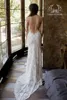 Sexy Backless Abnehmbare Brautkleid Sheer Tüll Perlen Spitze Appliques Meerjungfrau Brautkleider Abnehmbare Tüll Zug LS 31-1