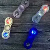 Светодиодный свет рукой спиннер металл Fidget Spinners палец пальцев пальцев Gyro Tri-Spinner Освещение рук и игрушки EDC декомпрессионные игрушки 6 цветов