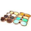 Lunettes de soleil polarisées rétro en bois Lunes en bois de bambou Fashion Personnalisés pour l'homme et les femmes Film entier CO248T