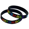 1PC amour autisme papa et maman bracelet en caoutchouc de Silicone une excellente façon de montrer votre soutien pour eux