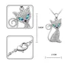 Collier pendentif chat en cristal autrichien en gros bijoux mignons fabriqués avec des éléments Swarovski pour femmes cadeaux de vacances 1-286 livraison gratuite