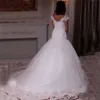 Abiti da sposa a sirena eleganti con scollo a V su misura lunghi 2019 Nuovi abiti da sposa in pizzo e tulle con applique in avorio sexy274S