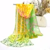 Nova chegada moda lindas lenços de chiffon para mulheres lady ao ar livre praia sarongues folhas padrões de cachecol de cor 15pcs/lote sh191k