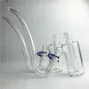 DIY Smoking Glass Bong Ash Catchers 14mm 14.4mm with Glass Straw Tube J-Hook Adapter Plastic Keck Clips for Water Pipes